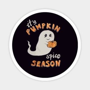 It's pumpkin spice season cute ghost and pumpkin Magnet